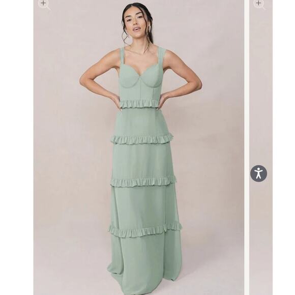 Revelry Sloane Chiffon Dress Size 10 - Picture 1 of 7